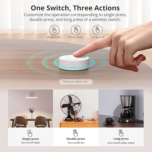 SONOFF Zigbee Switch, SNZB-01P Wireless Push Button, Supports to Create Smart - Image 6