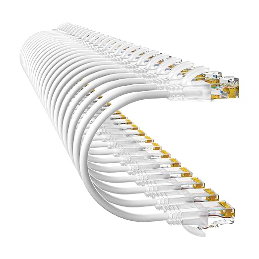 Cat6a Patch Cables 1ft Slim, Cat6 Ethernet Patch Cable Pure Copper, Flexible by 10Gsupxsel