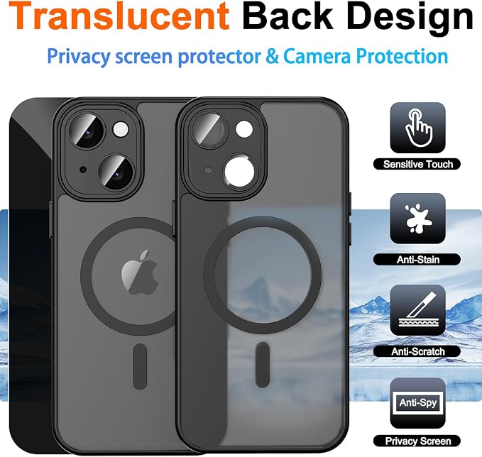 for iPhone 14 Case with Privacy Screen Protector and Camera Protection - Image 2