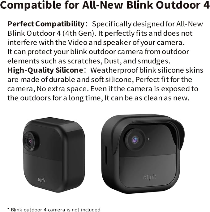Tonton Silicone Case Cover for All-New Blink Outdoor 4 / 2K+, Weatherproof - Image 3