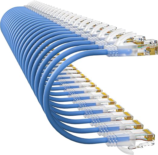 Cat6a Patch Cables 3ft Slim, Cat6 Ethernet Patch Cable Pure Copper, Flexible by 10Gsupxsel