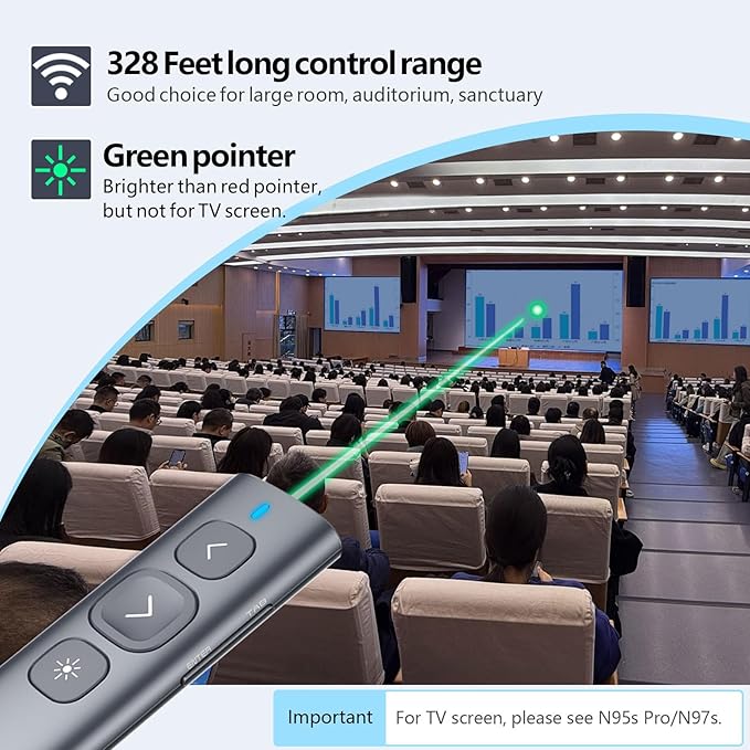 Norwii N95 Presentation Clicker, PowerPoint Clicker - Image 3