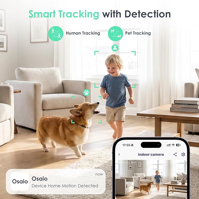 YOTON Indoor Security Camera 4pcs, 2K 360 Wi-Fi Baby Monitor & Pet Camera - Image 5