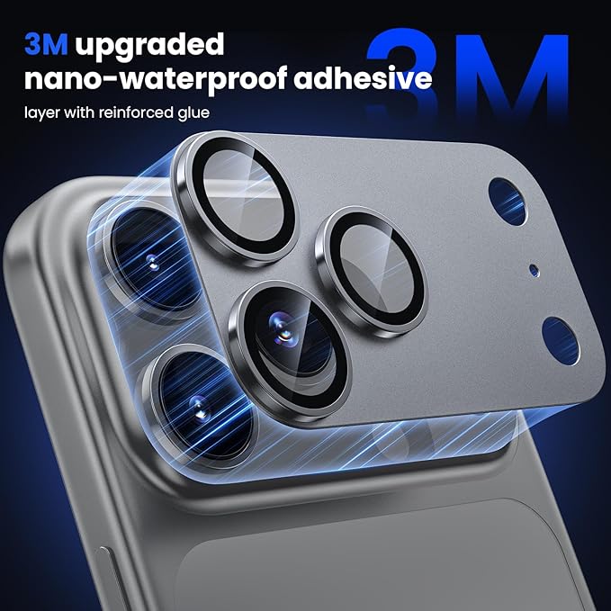 WSKEN for iPhone 17 Pro Camera Lens Protector, Metal Aluminum Alloy Tempered - Image 3