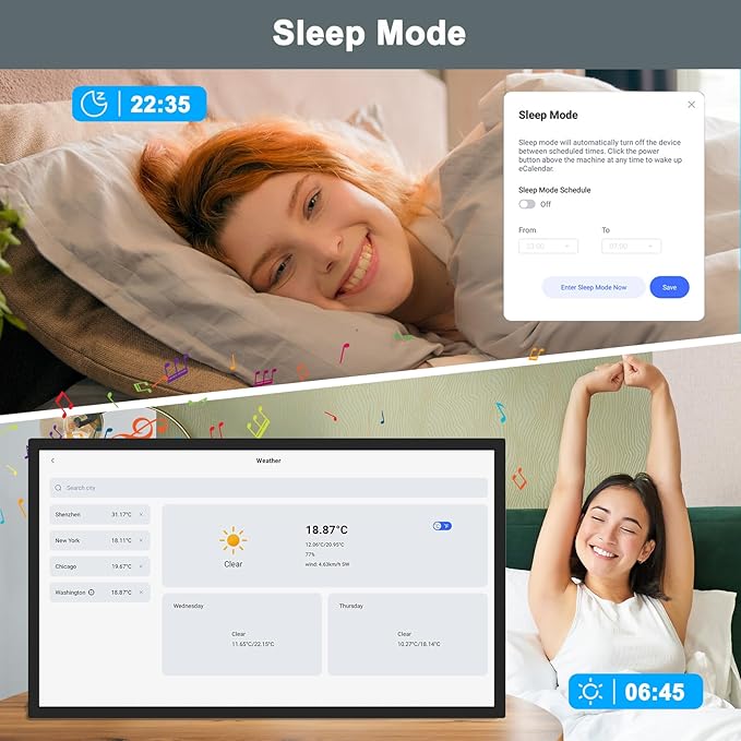 32" Smart Digital Calendar for-Family-Business-Planner - Electronic Calendar for Business Chore Chart, Touchscreen Display for Family Schedules, Auto-Sync Google iCloud Outlook Calendars for Kid Adult