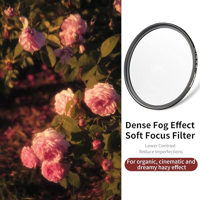 Walking Way 46MM White Pro Mist Diffusion Lens Filter, Dreamy Fog & Soft Glow - Image 2