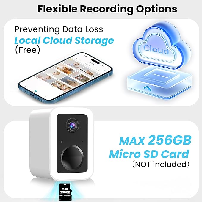 2K Security Cameras Wireless Outdoor, Free Cloud Storage, Integrated Spotlight - Image 2