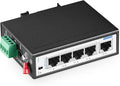 5 Port Mini PoE+ Industrial Switch, 4 Ports PoE+ and 1 Uplink, 10/100Mbps Fast by YuLinca