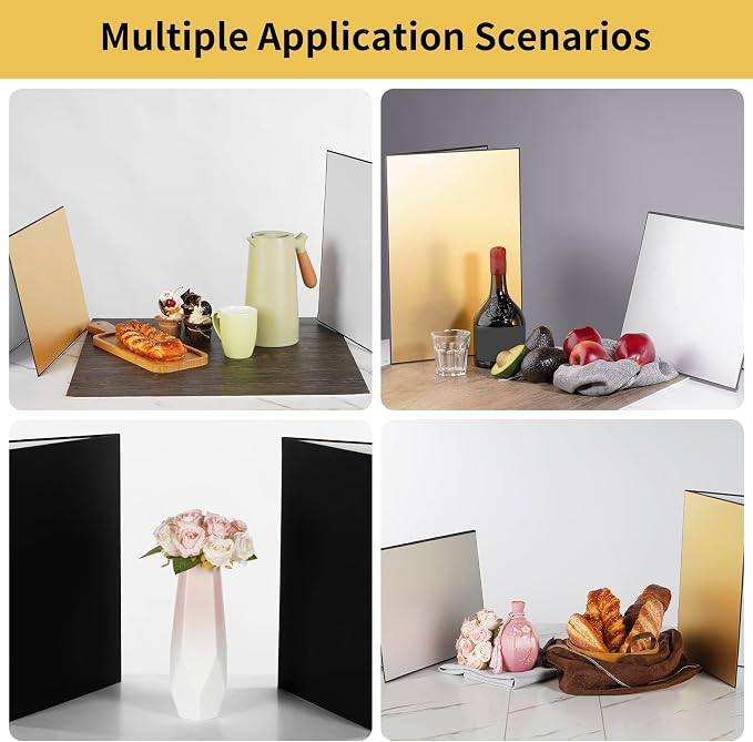 2PCS A3 17x12 Inch Photography Light Reflector Cardboard, 4 in 1 Paper Folding - Image 4