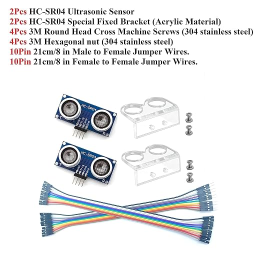 WWZMDiB 2 Pcs HC-SR04 Ultrasonic Sensor Module Compatible - Image 2