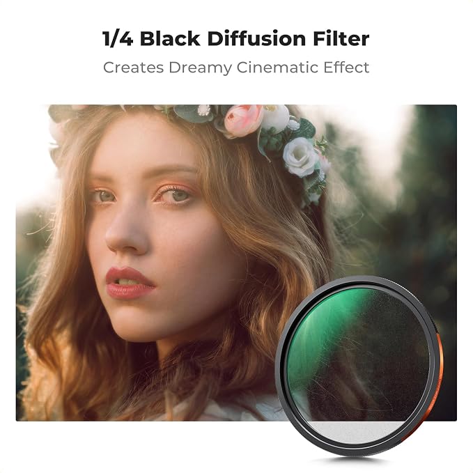 K&F CONCEPT 52mm Magnetic 1s Swap 5-Pack: CPL + VND2-32 + Black Diffusion 1/4 + - Image 6