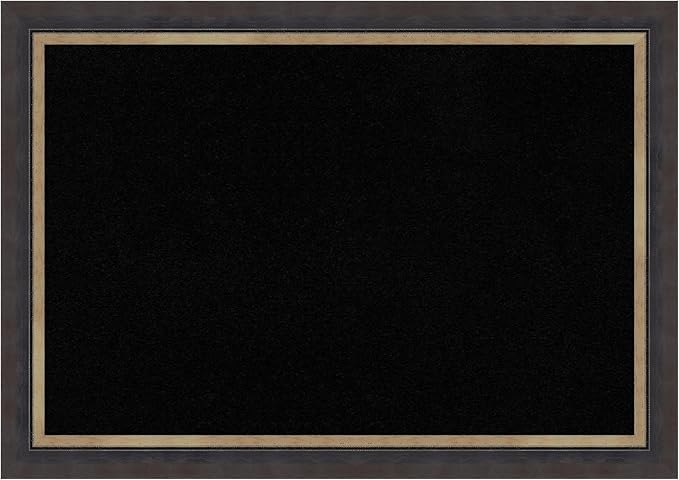 Amanti Art Black Cork Board for Wall, 29x41 Vision Board with Black Wood Frame, Large Corkboard Office Decor for Home Organization, Casual Corkboard Pinboard to Display Items for Home Organization in