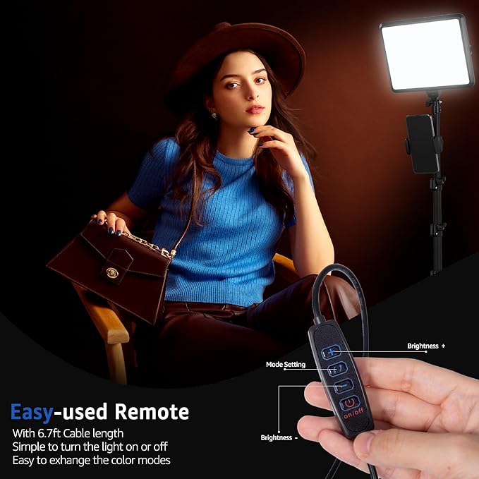 NiceVeedi 1-Pack Photography Lighting Kit, 2800-6500K Bi-Color LED Video Light - Image 4