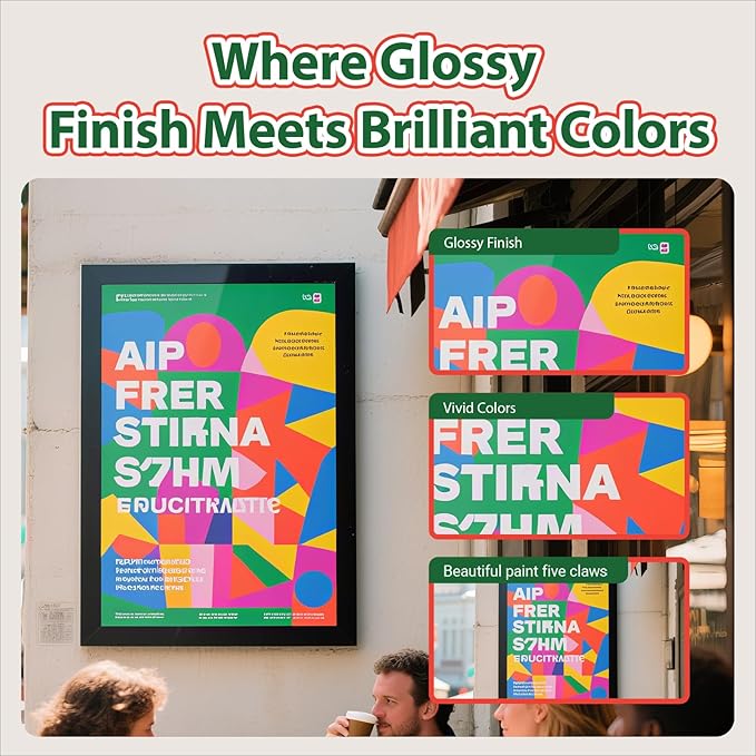 Uinkit Glossy Inkjet Photo Paper 8.5x14 Legal Size, 48lb 180gsm, 100 Sheets - Professional Photographic Quality, Compatible with Dye Ink Inkjet Printers, High-Gloss Finish for Vibrant Prints