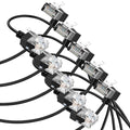 Cat6A Ethernet Cable 90 Degree Downward Angled 15FT 5 Pack, Flexible Slim & by Thzzhnno