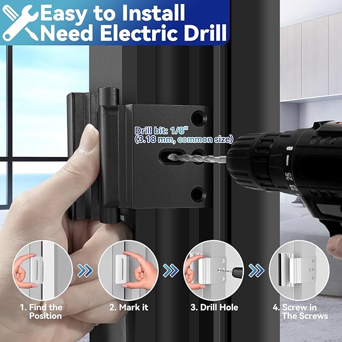 2Pack Door Reinforcement Lock Withstands 800lbs of Force - Image 4