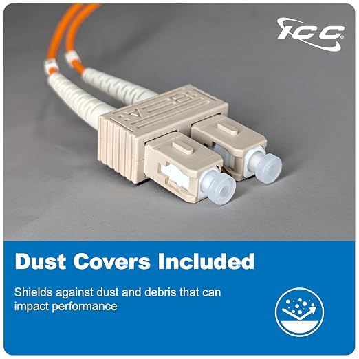 ICC SC to ST Duplex Multimode 62.5/125 Fiber Patch Cable, OFNR Riser, 2.0mm Zip - Image 7