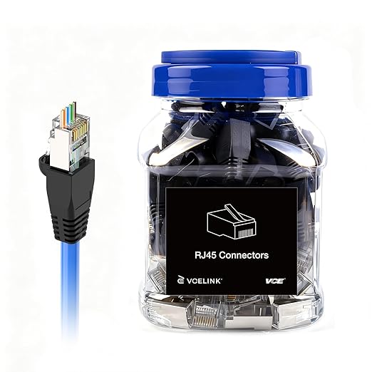 VCE Cat6 Shielded RJ45 Pass Through Connectors by VCE