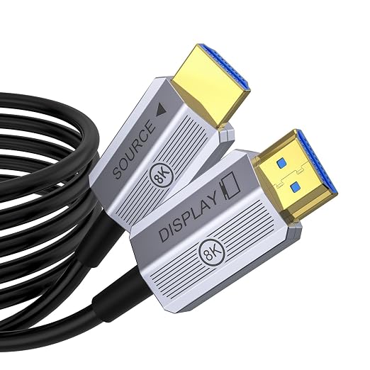 8K Fiber Optic HDMI Cable 30ft, 48Gbps Long HDMI 2.1 Cable 8K@60Hz/4K@120Hz by Fibopitcal