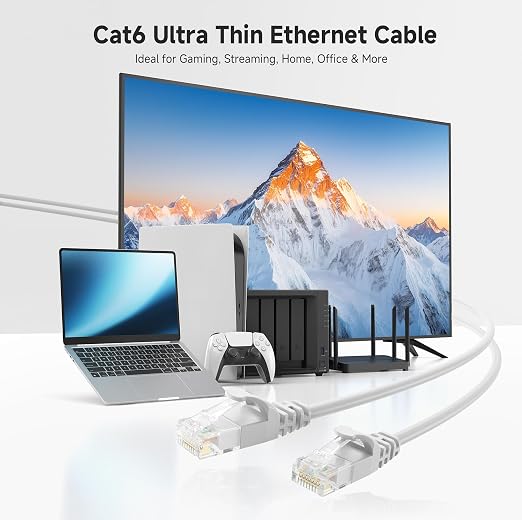 Cable Matters 10Gbps Snagless Cat 6 Ethernet Cable - 7ft - Image 2