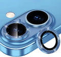 for iPhone 16/16 Plus Camera Lens Protector Bling Individual Metal Glitter Ring by Xfilm