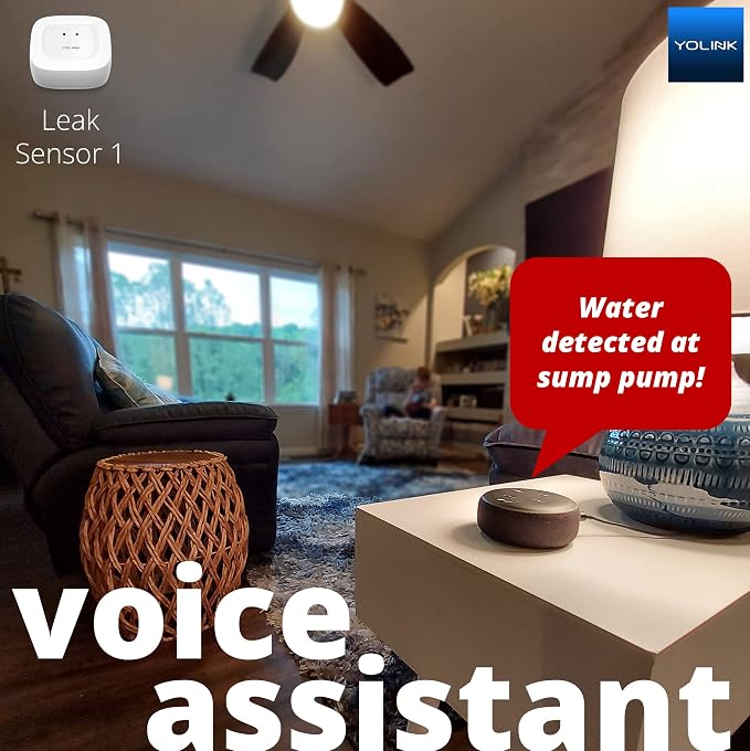 YoLink Smart Home Starter Kit: Hub & 2-Pack Water Leak Sensor 1, LoRa Up to 1/4 - Image 4