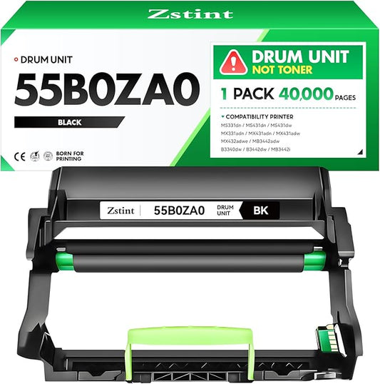 55B0ZA0 Imaging Unit (Not Toner) Replacement for 55B0ZA0 Drum Unit Compatible with Lexmark MS331dn MS431dn MX331adn MS431dw MX431adn MX431adw MX432adwe MB3442adw B3340dw B3442dw MB3442i Laser Printer