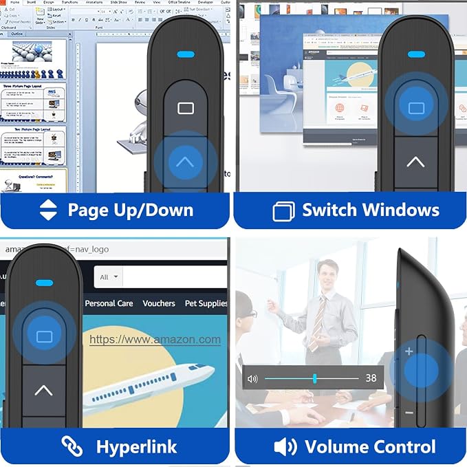 Presentation Clicker for PowerPoint, RF Wireless Presenter Remote - Image 4