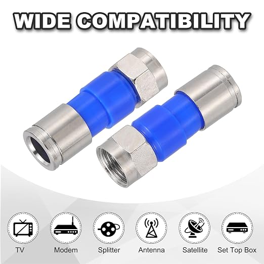 MECCANIXITY 5 Pcs F Type Coaxial Cable Compression Connectors, 75 Ohm Copper - Image 5