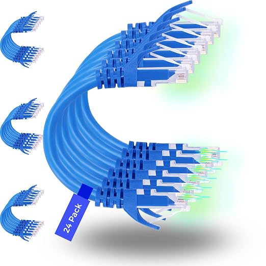 Rapink Patch Cables Cat6 5ft, Ethernet Patch Cable 10G Support, Cat 6 Patch by Rapink
