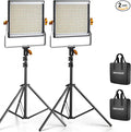 Neewer 2 Packs Dimmable Bi Color 480 LED Video Light Kit, 3200~5600K CRI 96+ by Neewer