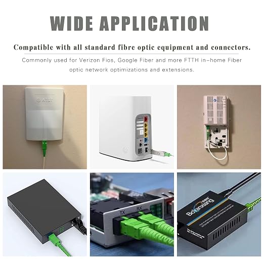 50Pack - 10m SC/APC to SC/APC Fiber Optic Internet Cable, Armored Single Mode - Image 3