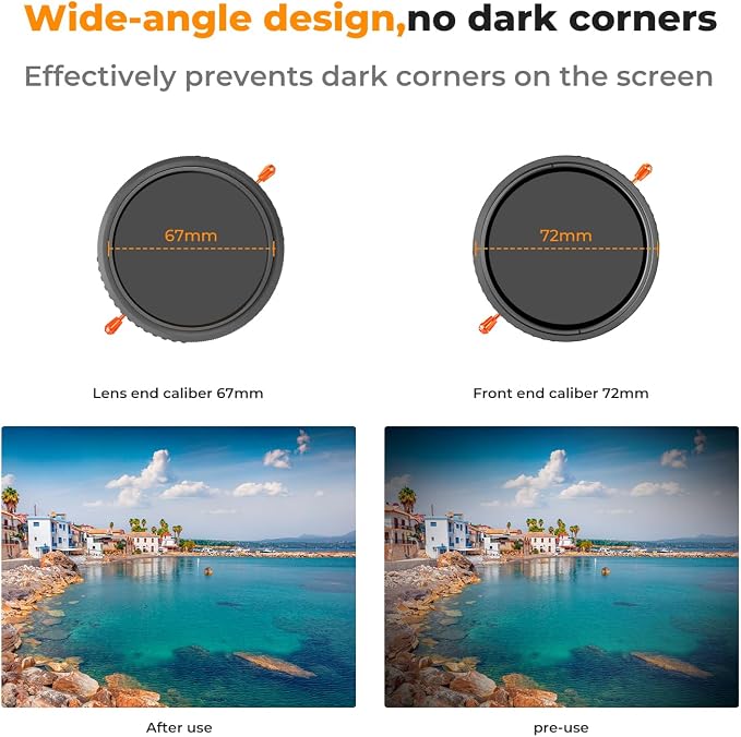 K&F CONCEPT 82mm Variable ND2-32 & Circular Polarizing Lens Filter in 1 - Image 7