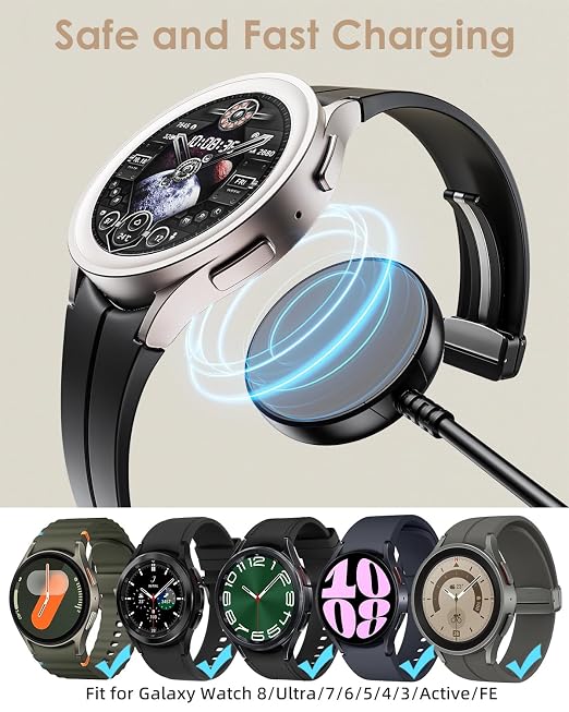 1FT 2 Pack for Samsung Galaxy Watch Charger Compatible - Image 2
