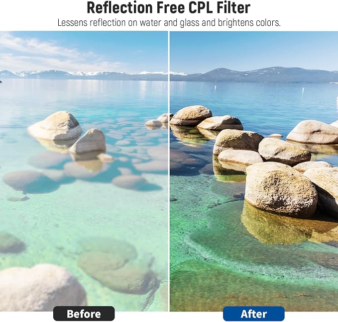 NEEWER 55mm Lens Filter Kit: UV, Lens Hood and Lens Cap Compatible - Image 3