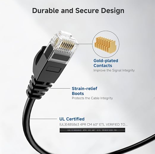 Cable Matters 10Gbps Snagless Cat 6 Ethernet Cable - 14ft - Image 5