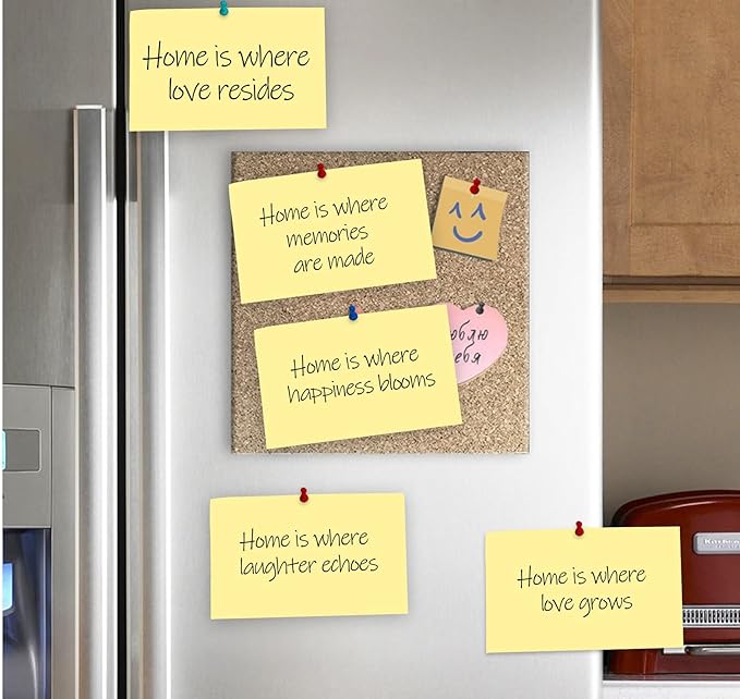 (12 Pads) Large Sticky Notes Yellow 3 x 5in,1200 pcs Self-Stick Notes,100 Sheets/Pad Bright Colors Post Pads,Super Adhesive Sticky Pads Recyclable for Office,Shool,Home,Notebook,Meeting,Clean Removal