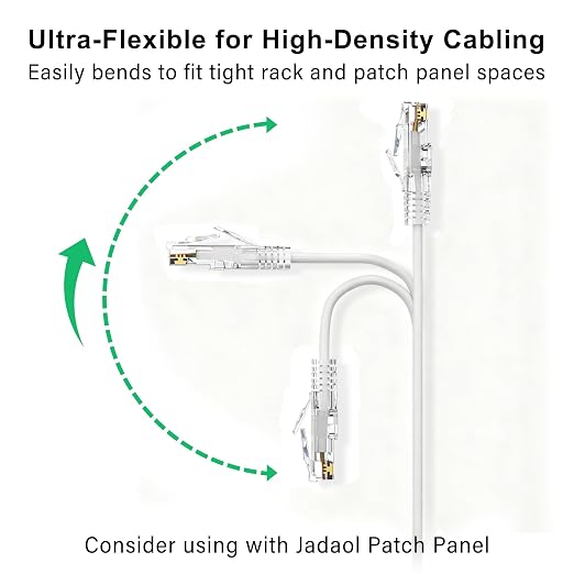 Jadaol UL Listed Patch Cables Cat 6a / Cat 6 1.5 ft 24-Pack, 10Gbps 550MHz Slim - Image 2