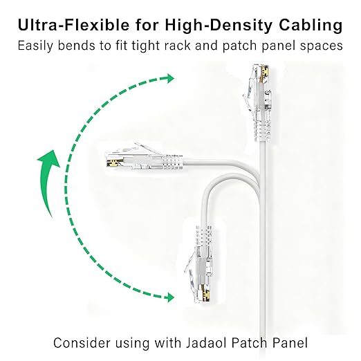 Jadaol UL Listed Patch Cables Cat 6a / Cat 6 1 ft 24-Pack, 10Gbps 550MHz Slim - Image 2