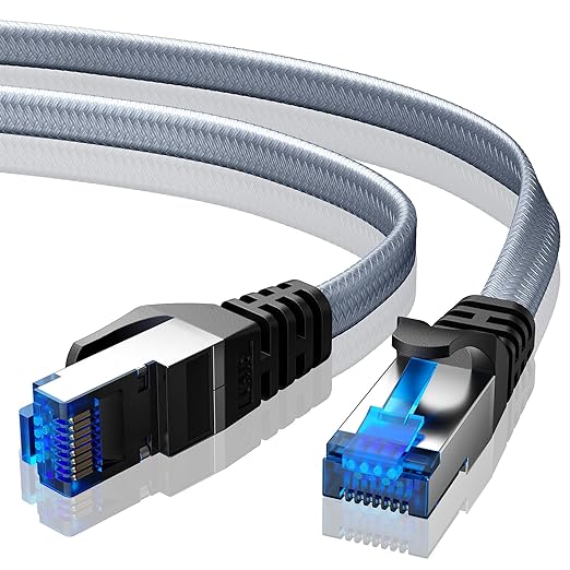 BUSOHE Cat 8 Ethernet Cable 3 ft, Nylon Braided High Speed Heavy Duty Network by BUSOHE