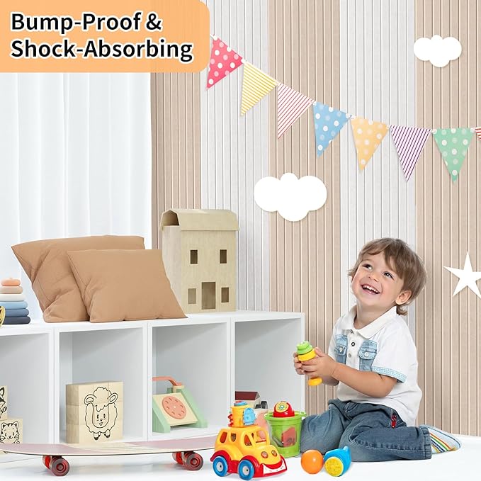 Smarpau Large Cork Board 48"x36", 12 Pack Bulletin Board for Walls, Felt Bulletin Boards Wall Paneling Pin Board Tack Board, Felt Wall Tiles for Office Classroom Decor