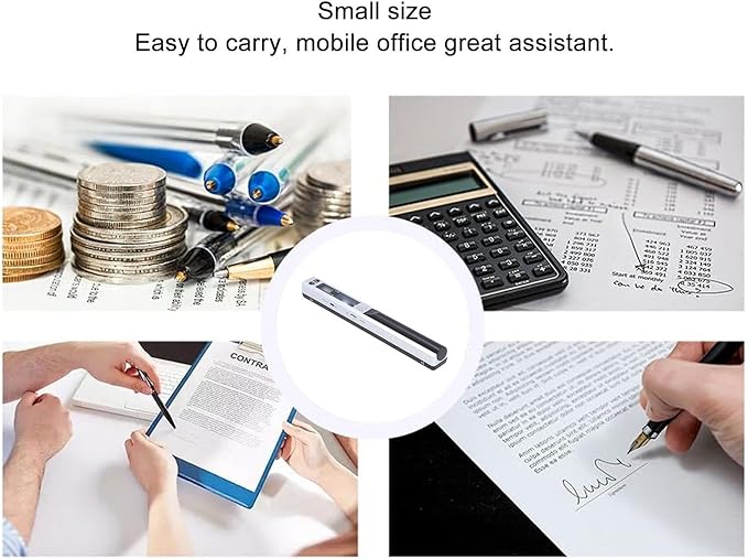Portable Scanner, Mobile Document Scanner A4 Scanning for Photo (Silver)