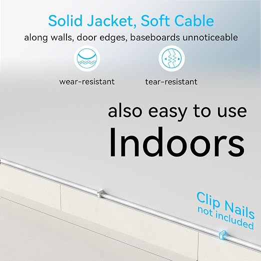 Cat6a Ethernet Cable Slim 50ft Outdoor&Indoor, 28AWG Pure Copper Cat6 Internet - Image 3