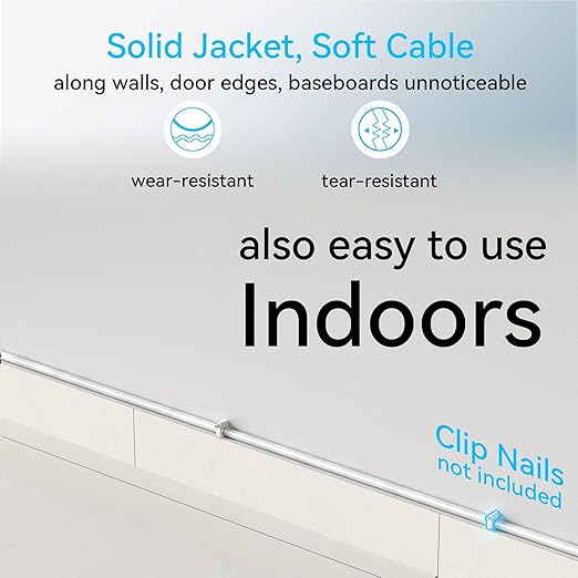 Cat6a Ethernet Cable Slim 300ft Outdoor&Indoor, 28AWG Pure Copper Cat6 Internet - Image 3