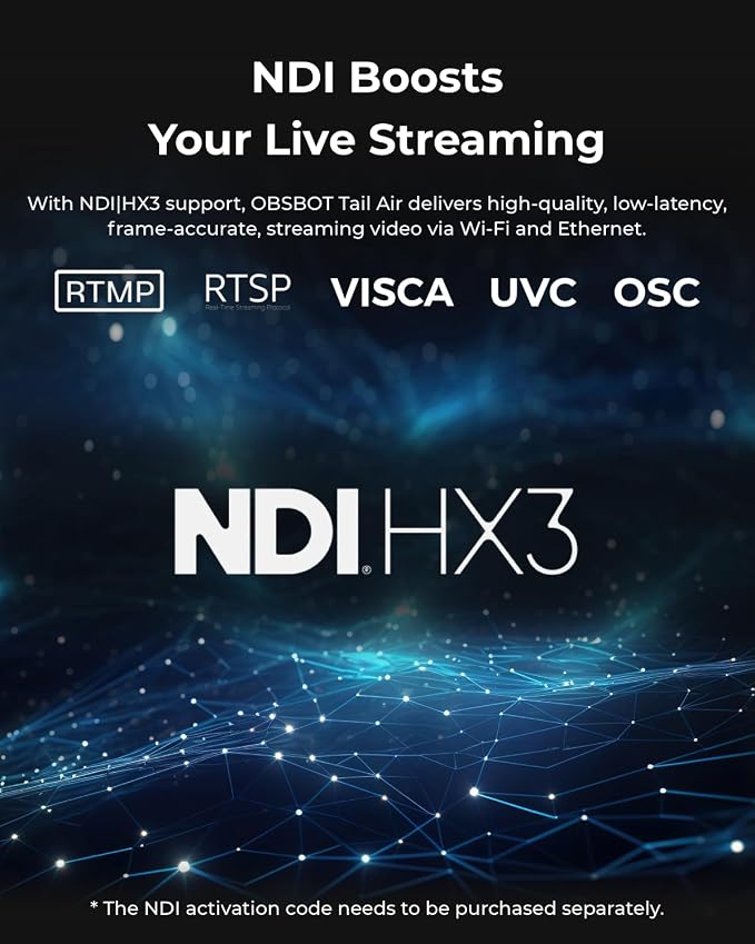 OBSBOT Tail Air NDI Streaming Camera 4K, AI Tracking PTZ Camera - Image 3