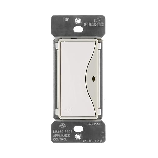 Eaton Z-Wave Plus RF9601WS Wireless Switch, Single Pole by Eaton
