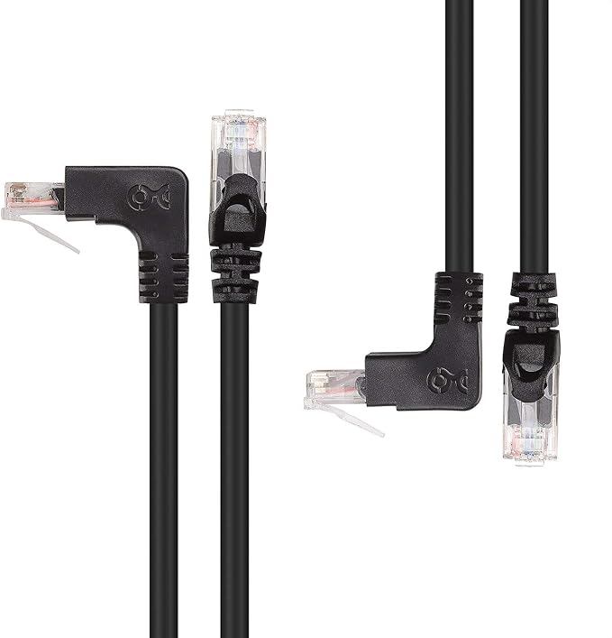 Cable Matters 10Gbps Combo-Pack 90 Degree Cat 6 Ethernet Cable - 5ft by CableMatters