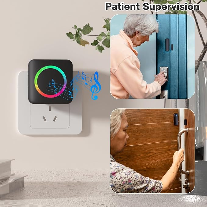 Door Chime, Satisure Wireless Door Sensor Chime When Door Opens, Door Alarms - Image 7