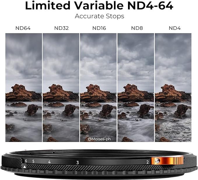 K&F CONCEPT 55mm ND4-64 ND Lens Variable & CPL Polarizers Filter 2-in-1 - Image 4