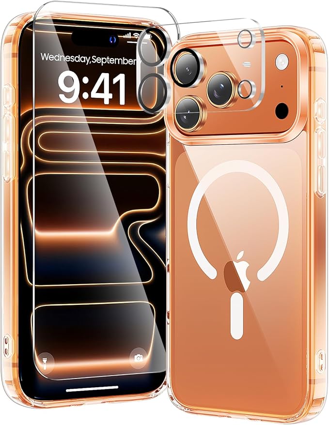 toushion 3 in 1 for iPhone 17 Pro Case Clear, Fits MagSafe, Not Yellowing by Unknown